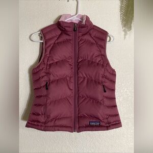 Patagonia Goose Down Puffer Vest Women's Size Small Pink/Purple